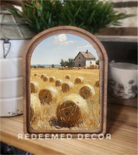 Hayfield Arch Top Framed Art