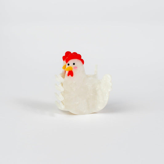 White Chicken Hair Clip - American Farm Company