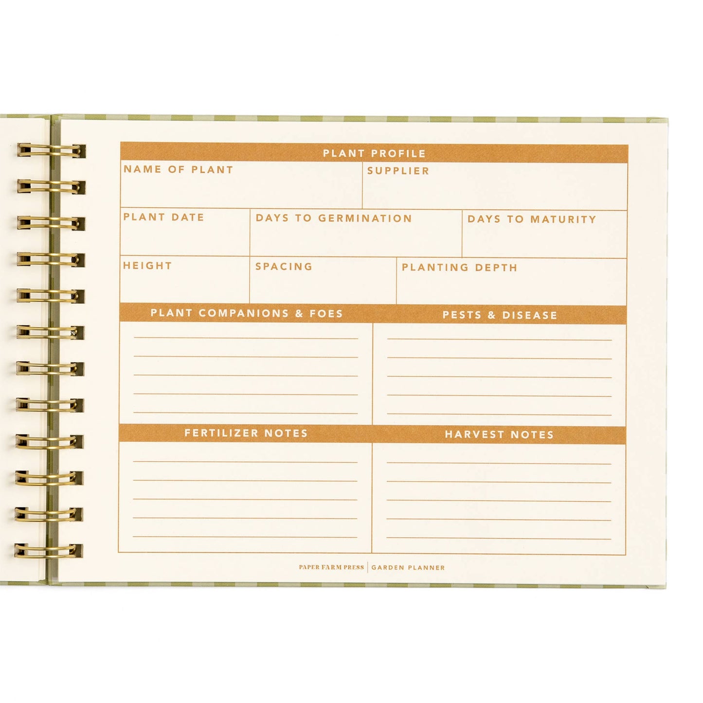 Life On The Homestead Gingham Garden Planner
