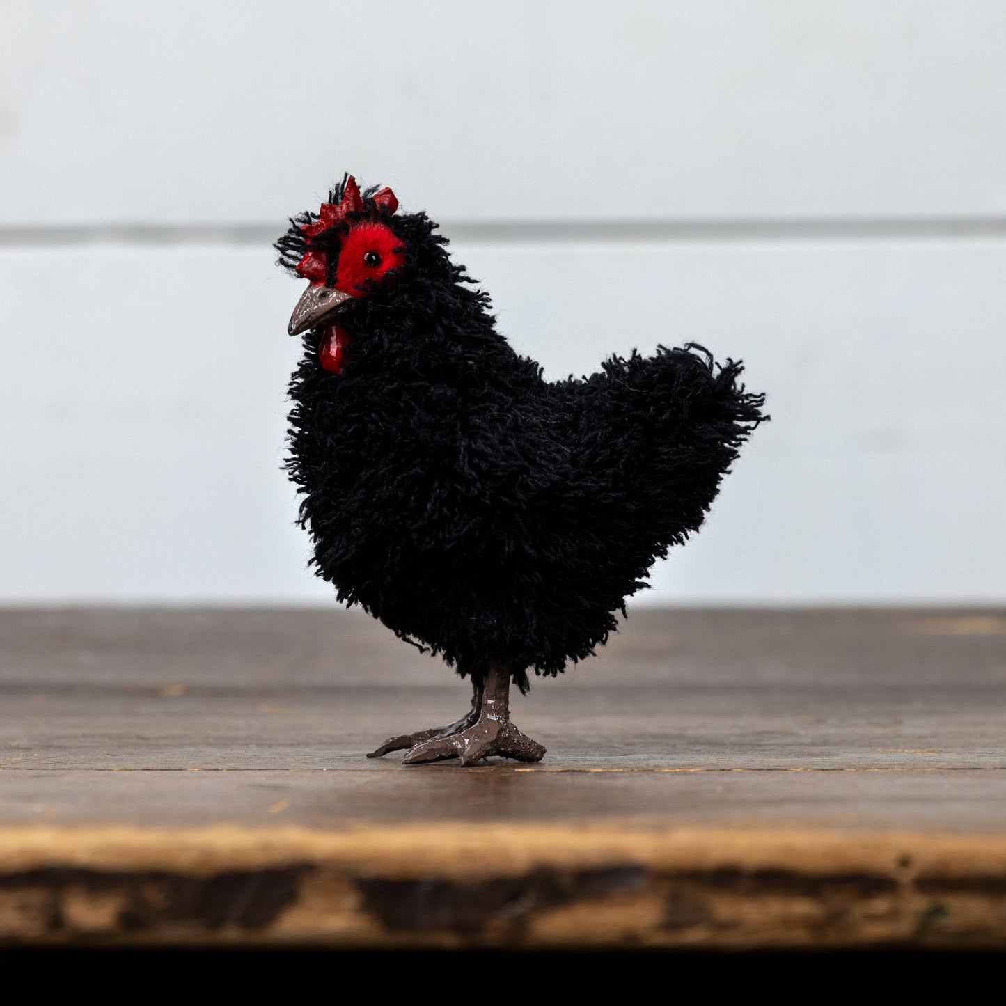 Standing Black Hen Figurine