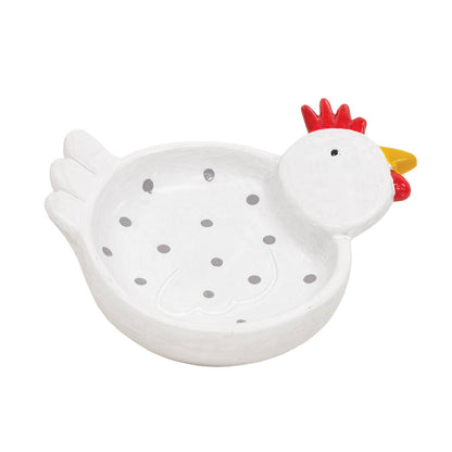 Polka Dot Chicken Trinket Dish