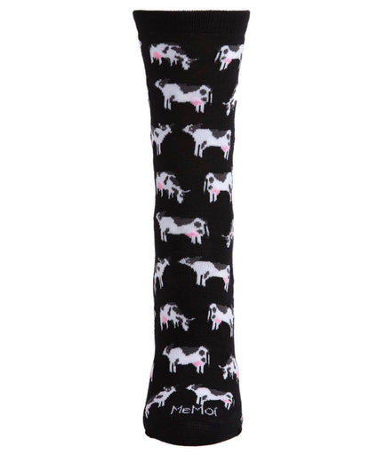 Holstein Cows Bamboo Blend Crew Socks