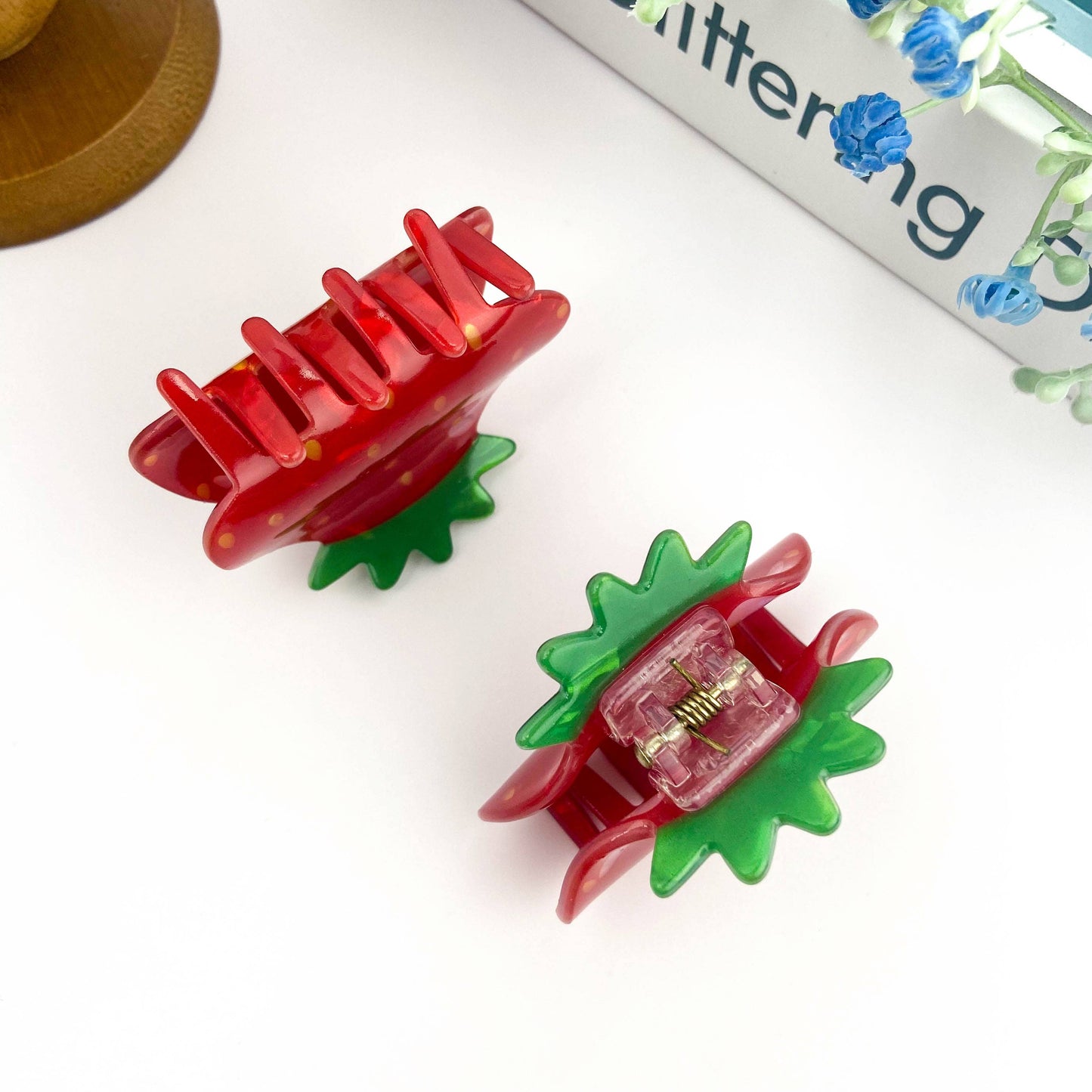 Red Strawberry Hair Claw Clip
