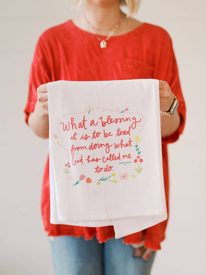 What A Blessing Flour Sack Towel