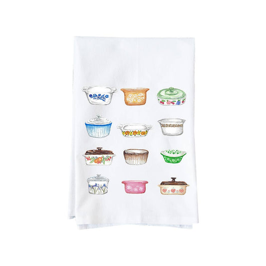 Vintage Casserole Collage Kitchen Towel