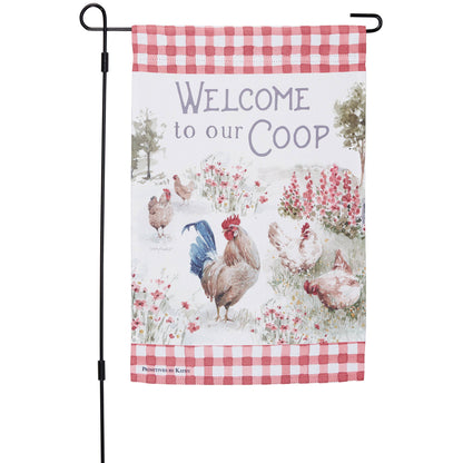 'Welcome To Our Coop' Garden Flag