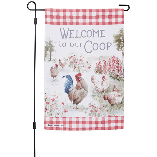 'Welcome To Our Coop' Garden Flag - American Farm Company