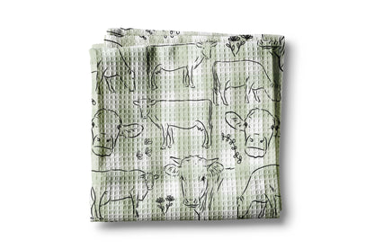 Dairy Cow Waffle Kitchen Towel