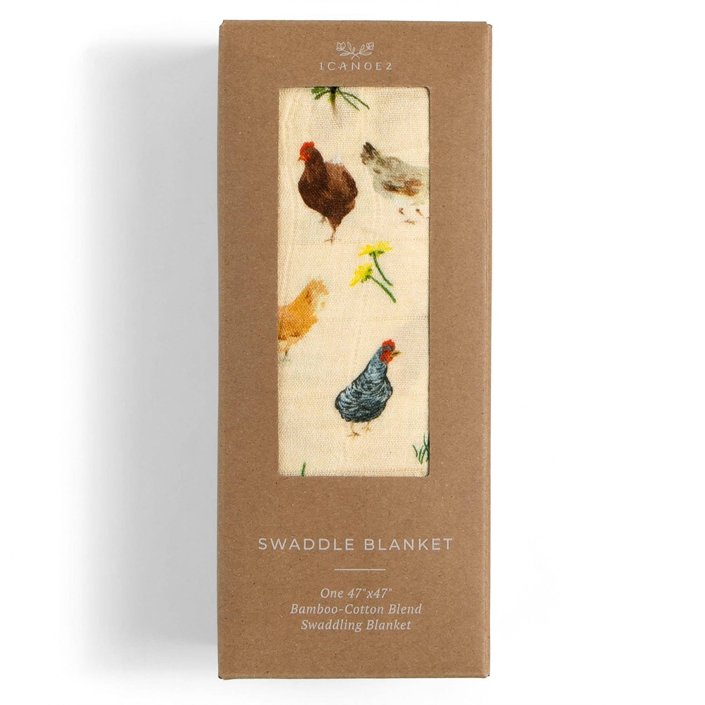 Chicken Meadows Baby Swaddle