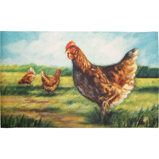 Curious Chickens Rug