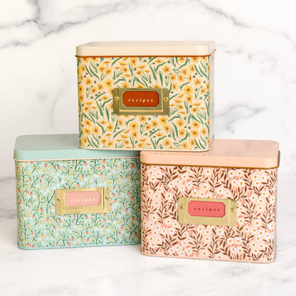 Goldenmane Tin Recipe Box