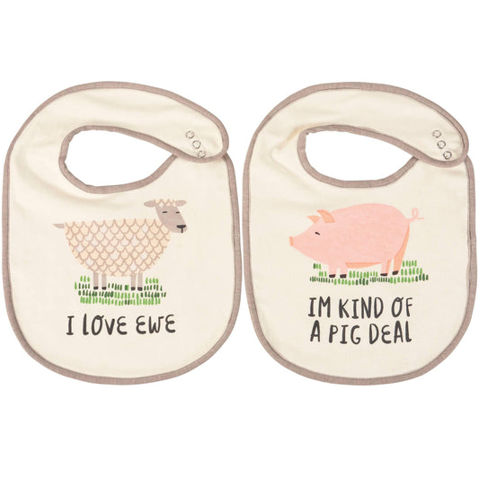 I Love Ewe Bib Set - American Farm Company