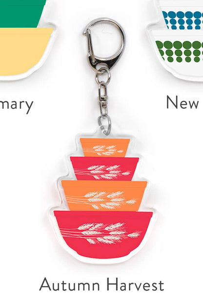 Double-sided Vintage Bowl Keychains