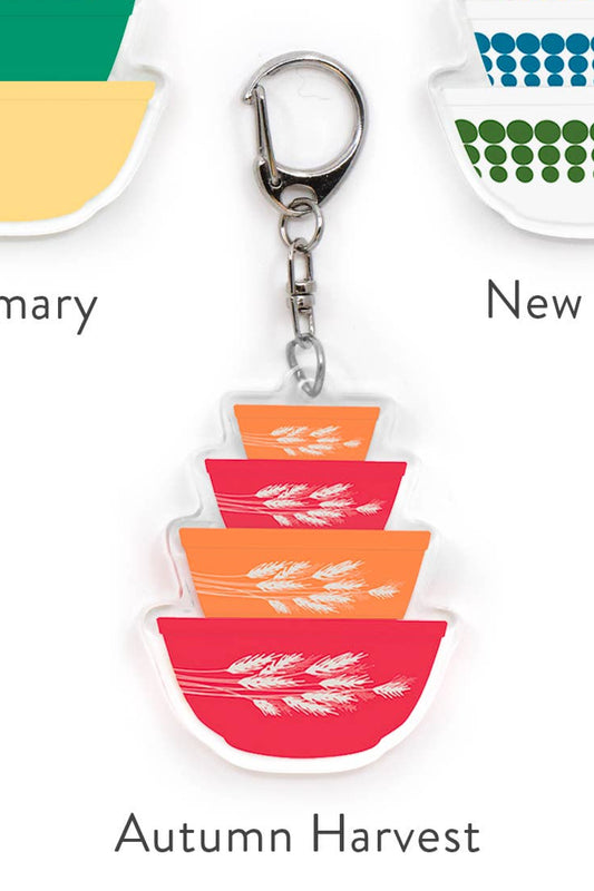 Double-sided Vintage Bowl Keychains