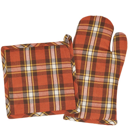 Fall Plaid Oven Mitt & Pot Holder