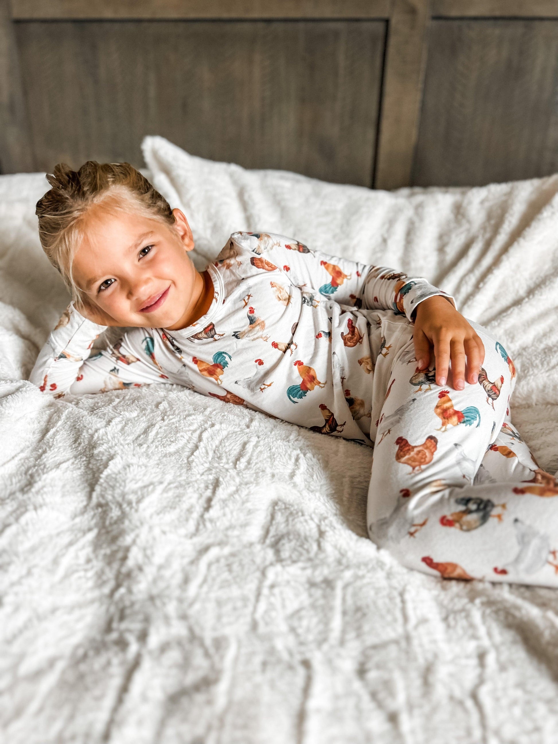 Chicken Toddler/Youth Bamboo Pajamas - American Farm Company