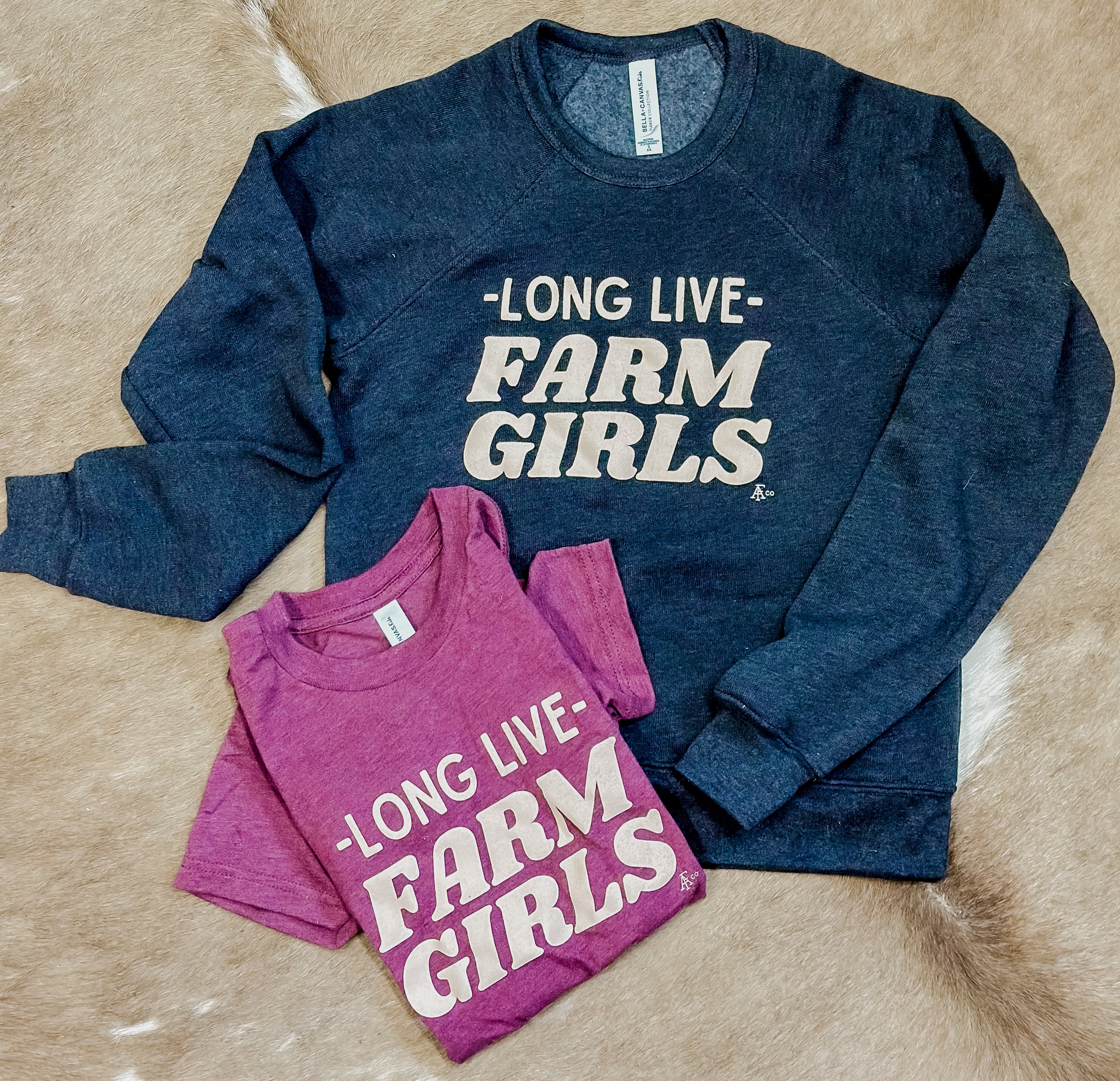 'Long Live Farm Girls' Youth & Toddler Crewneck
