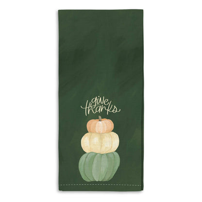 'Give Thanks' Pumpkins Kitchen Towel