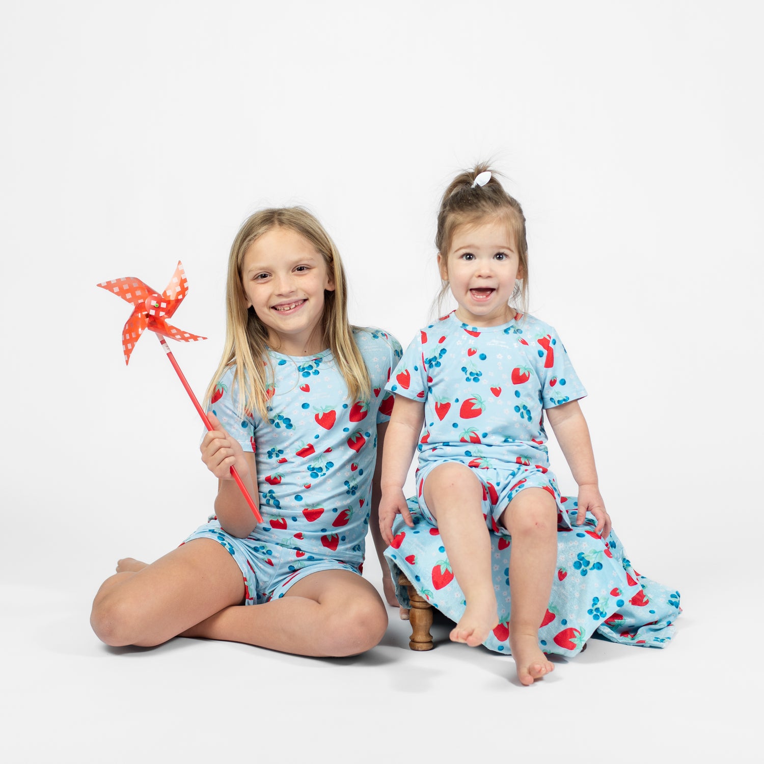 Red, White, & Blue Fruit Toddler/Youth Bamboo Pajama Set - American Farm Company