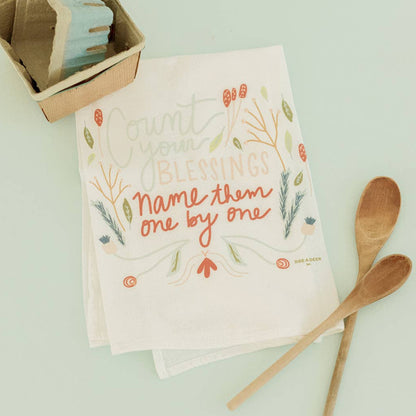 'Count Your Blessings' Flour Sack Towel
