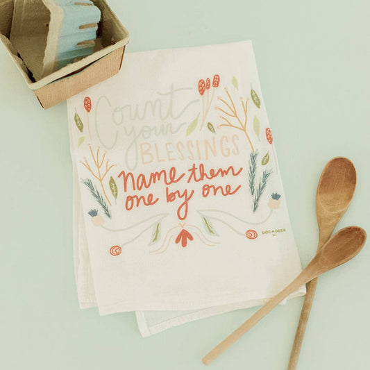 'Count Your Blessings' Flour Sack Towel