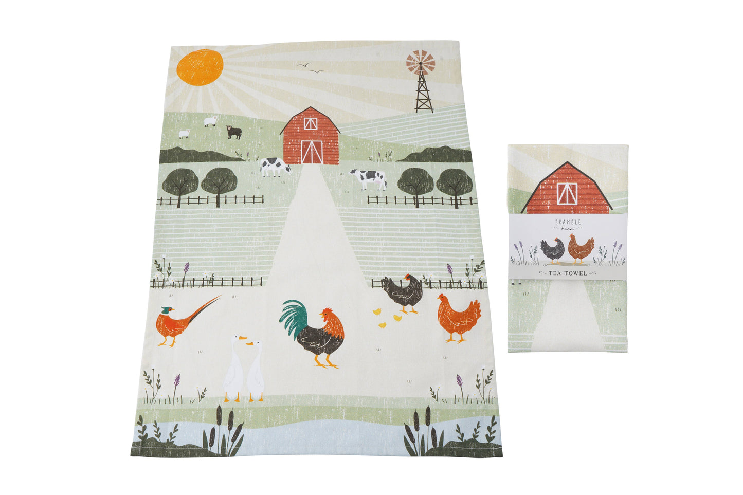 Farmyard Tea Towel
