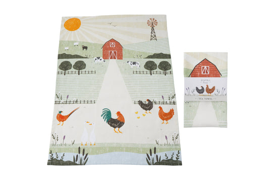 Farmyard Tea Towel