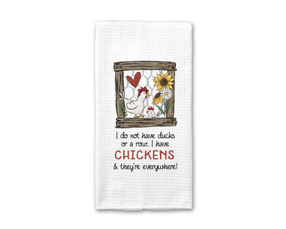 Sarcastic Chicken Waffle Kitchen Towel
