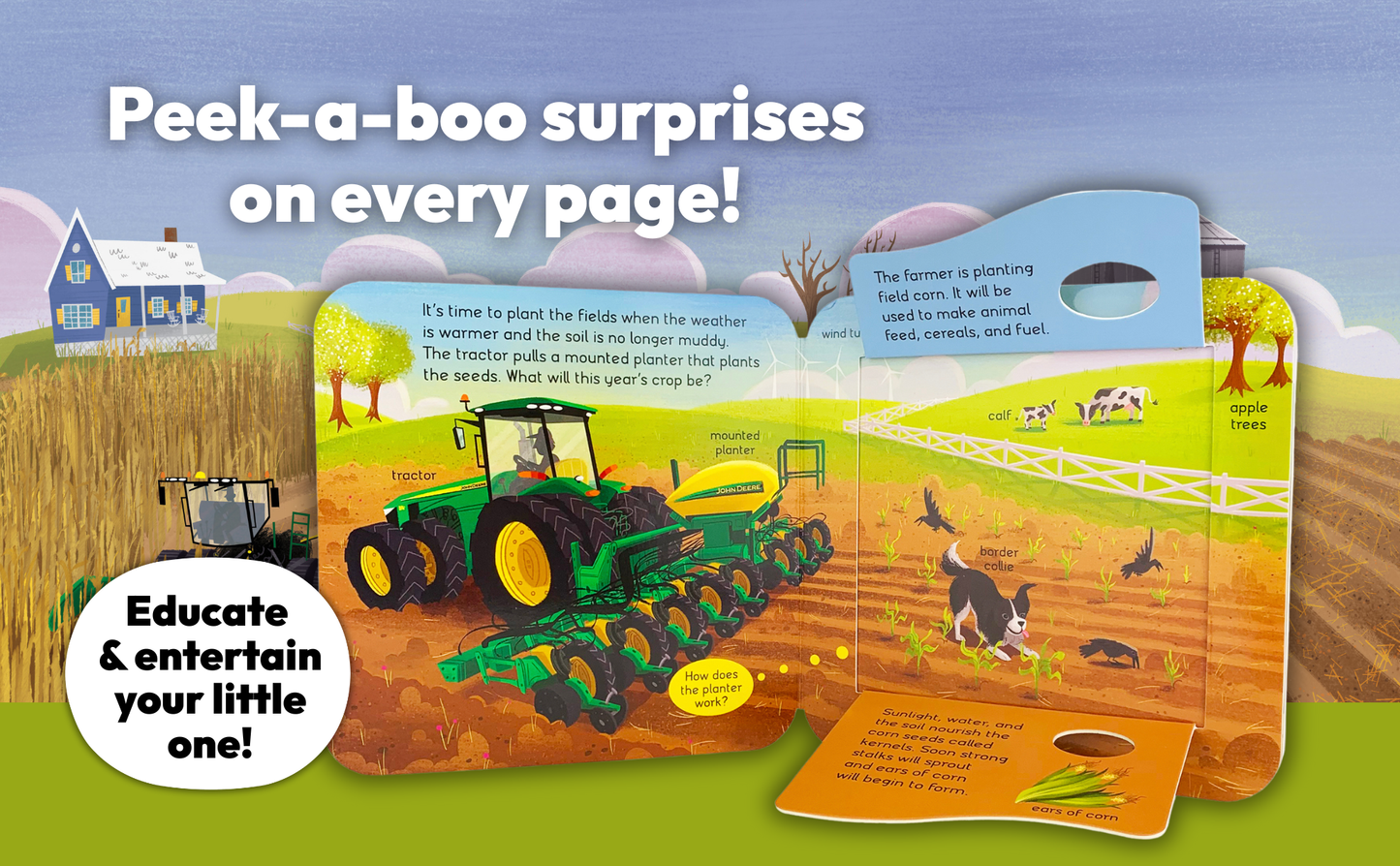 John Deere Kids Dirt Lift a Flap Board Book