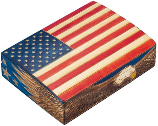 USA Flag Box with Eagle