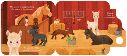 Peek-a-Flap Farm Babies Board Book