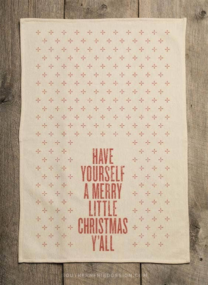 'Have Yourself a Merry Little Christmas Y'all' Kitchen Towel