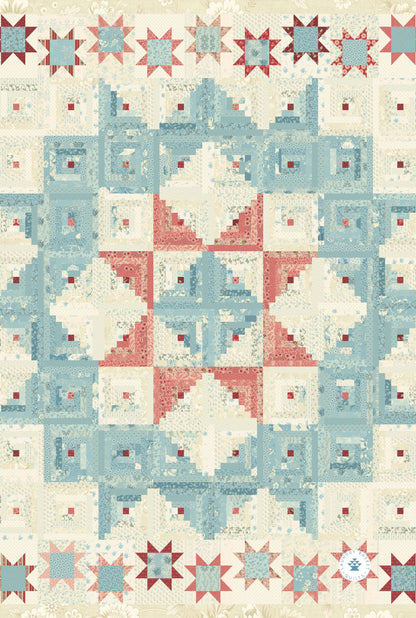 Patriotic Log Cabin Quilt Pattern Kitchen Towel