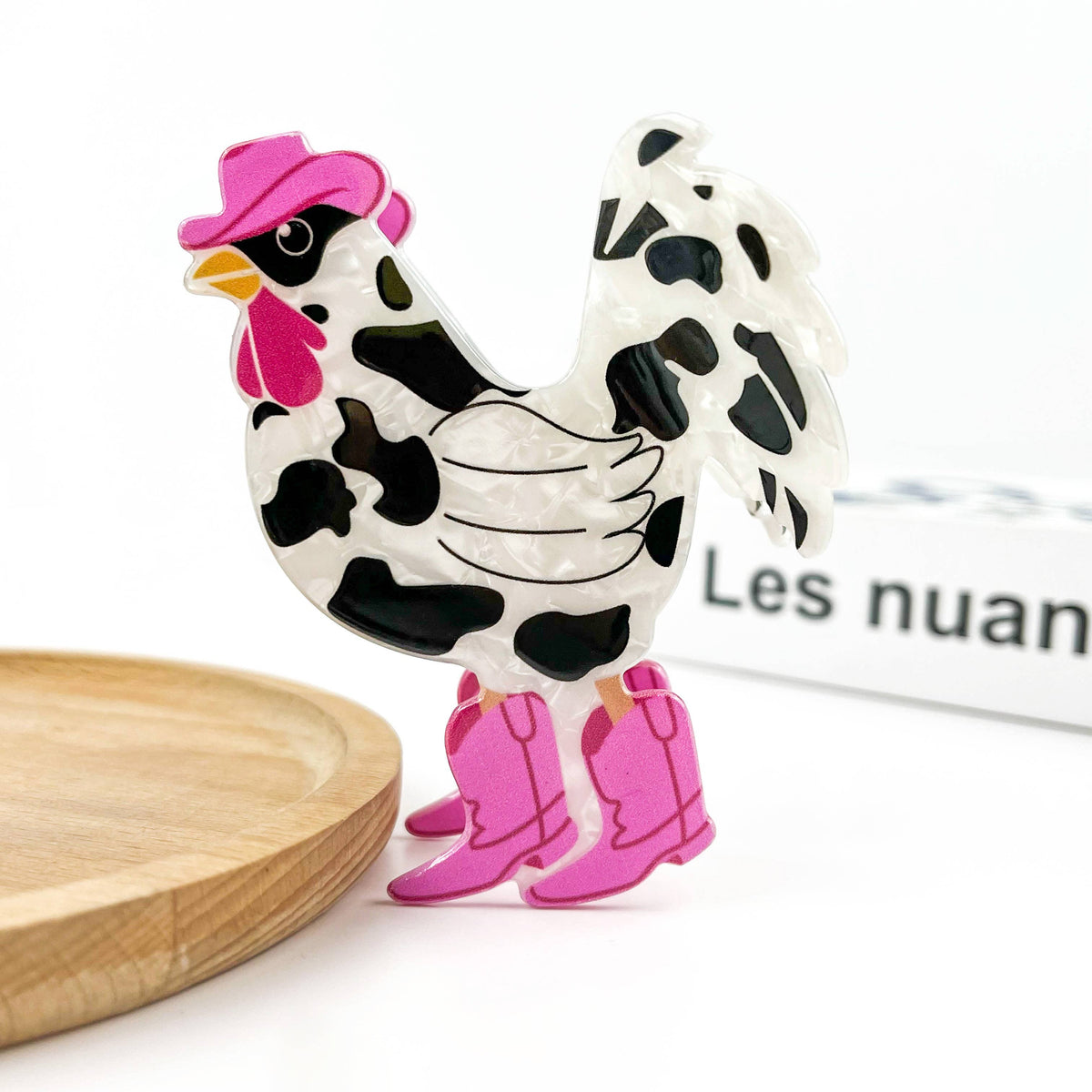 Chicken Denim Hair Clip