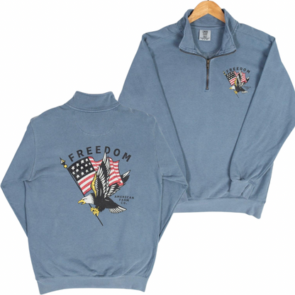 Freedom Flag Blue 1/4 Zip