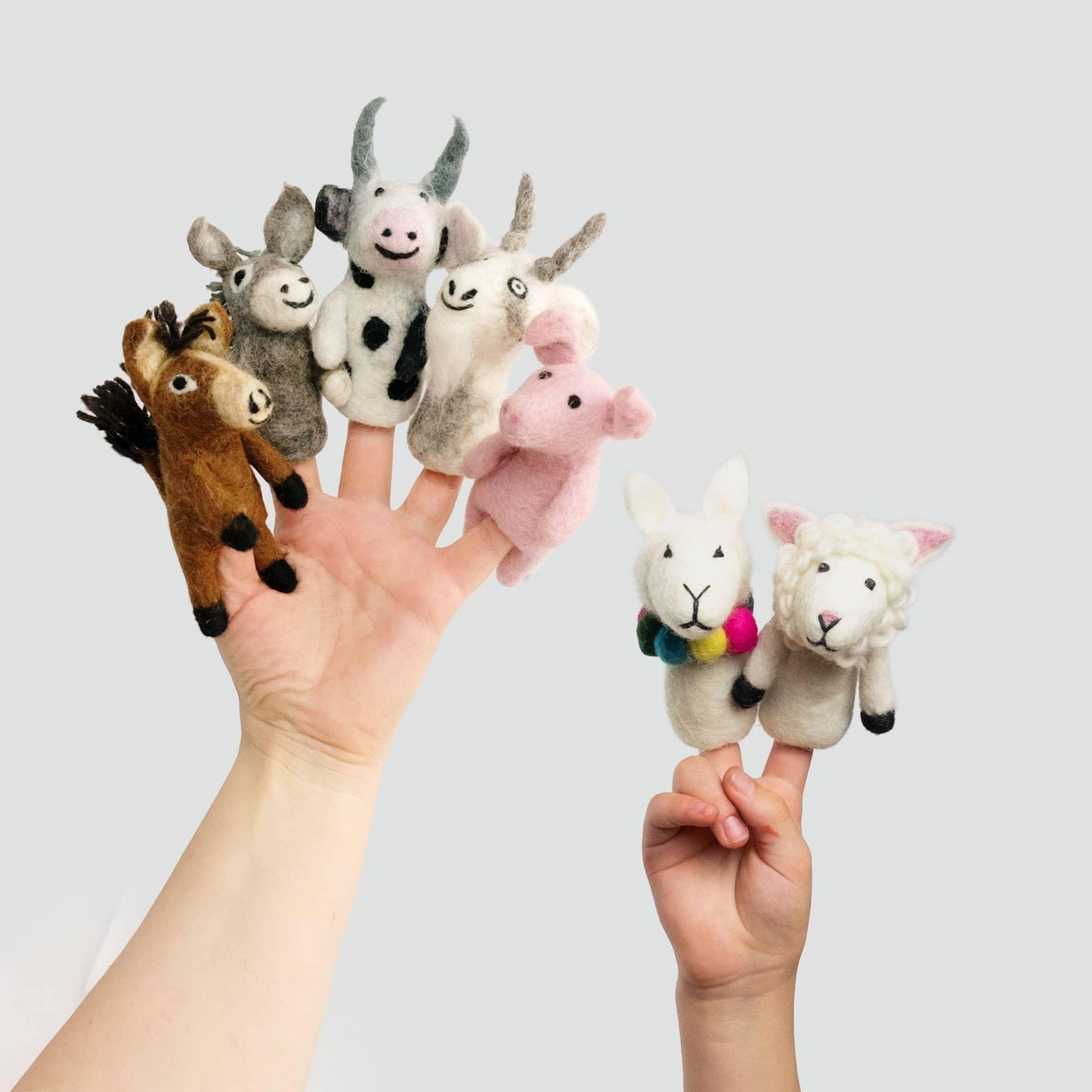 Felt Finger Puppets Assorted Barnyard Buddies - Set 6 - American Farm Company