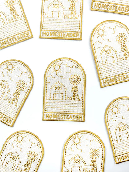 'Homesteader' Embroidered Iron-On Patch
