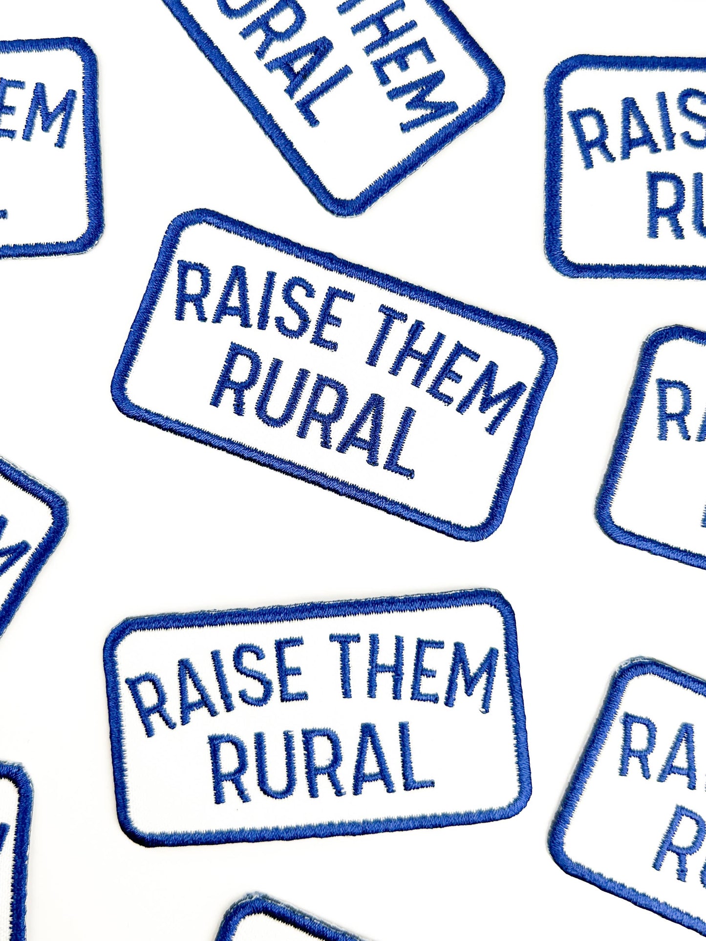 'Raise them Rural' Embroidered Iron-On Patch