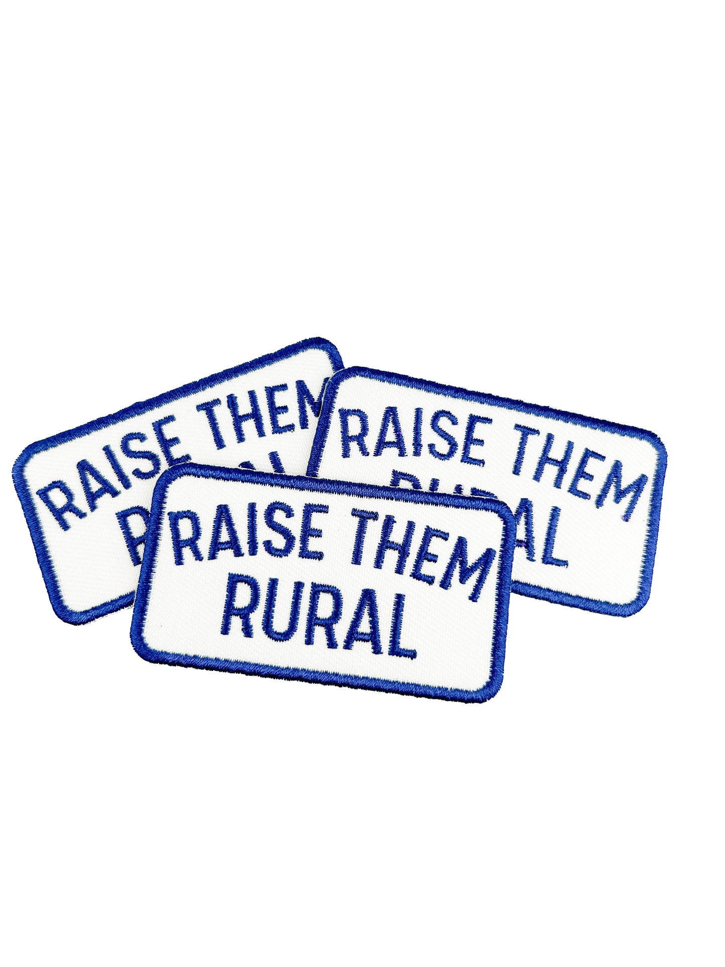 'Raise them Rural' Embroidered Iron-On Patch