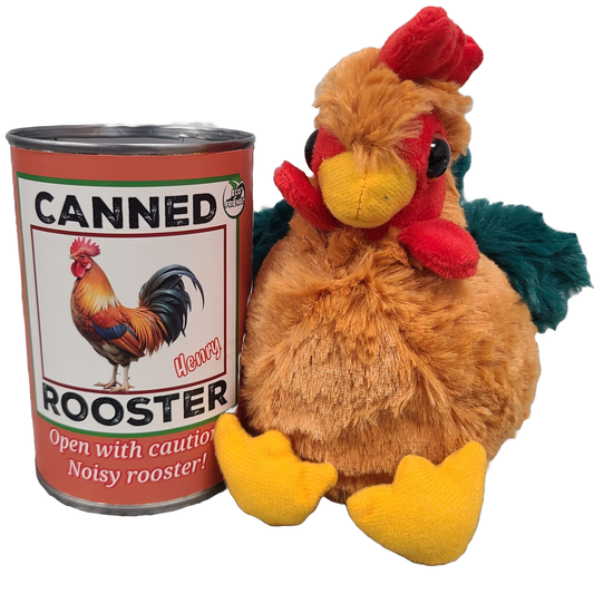 Canned Rooster | Plush w/ Jokes