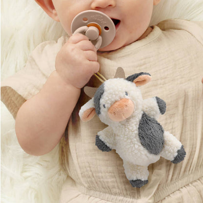 *NEW* Bitzy Pal Natural Rubber Pacifier & Plush Cow - American Farm Company