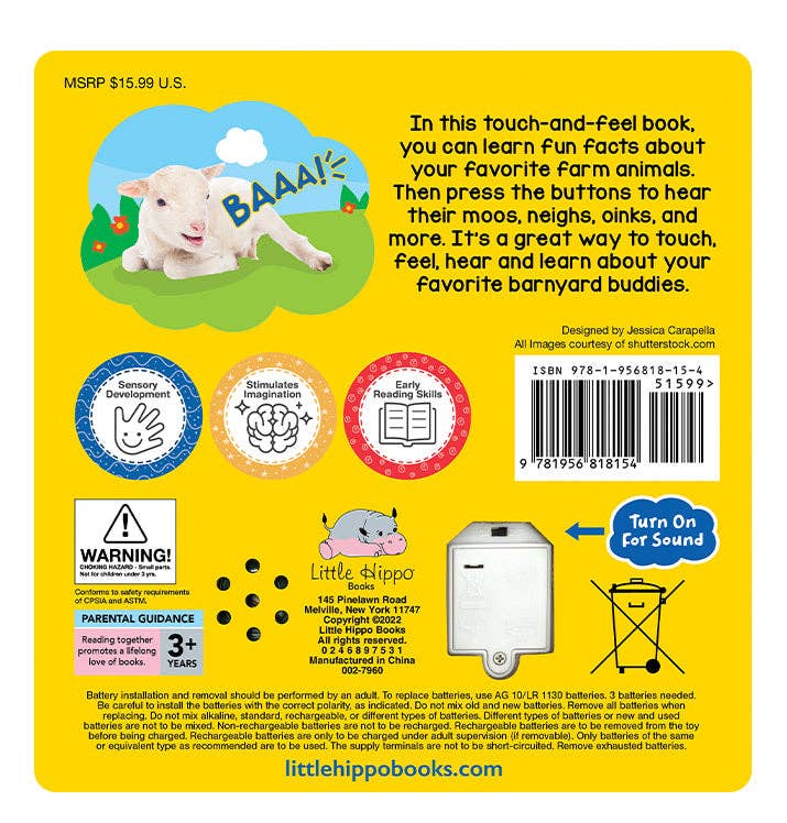 Farm Animals: Touch and Feel Sound Book