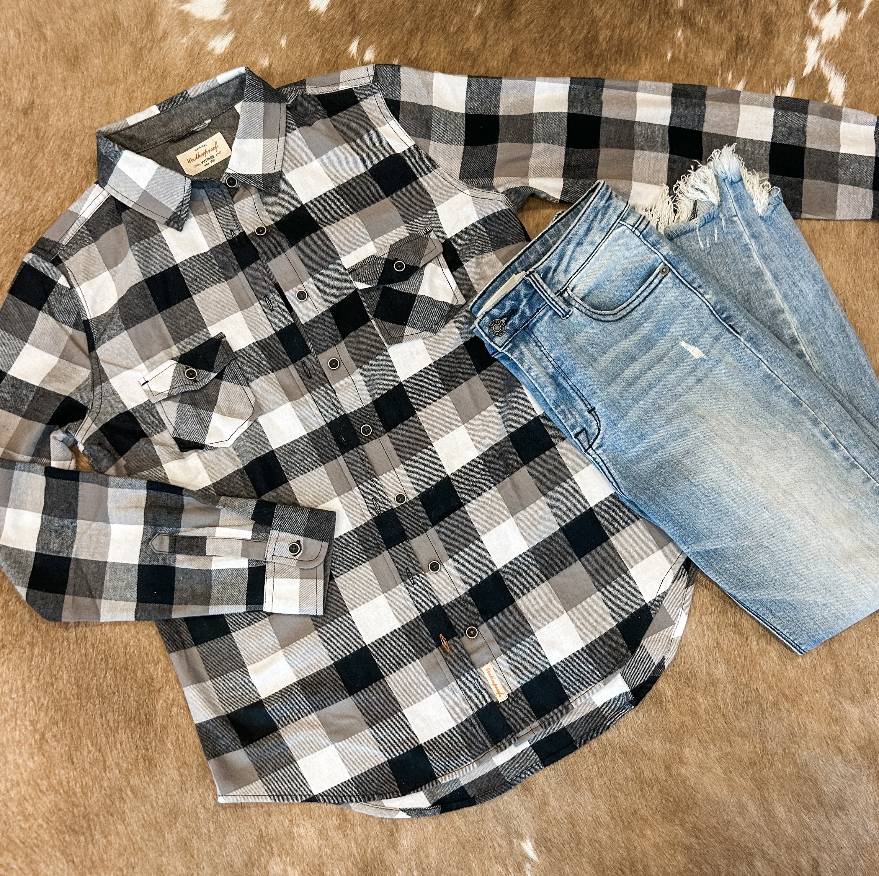 Black and Grey Women’s Flannel