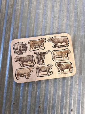 Wooden Cow Puzzle 