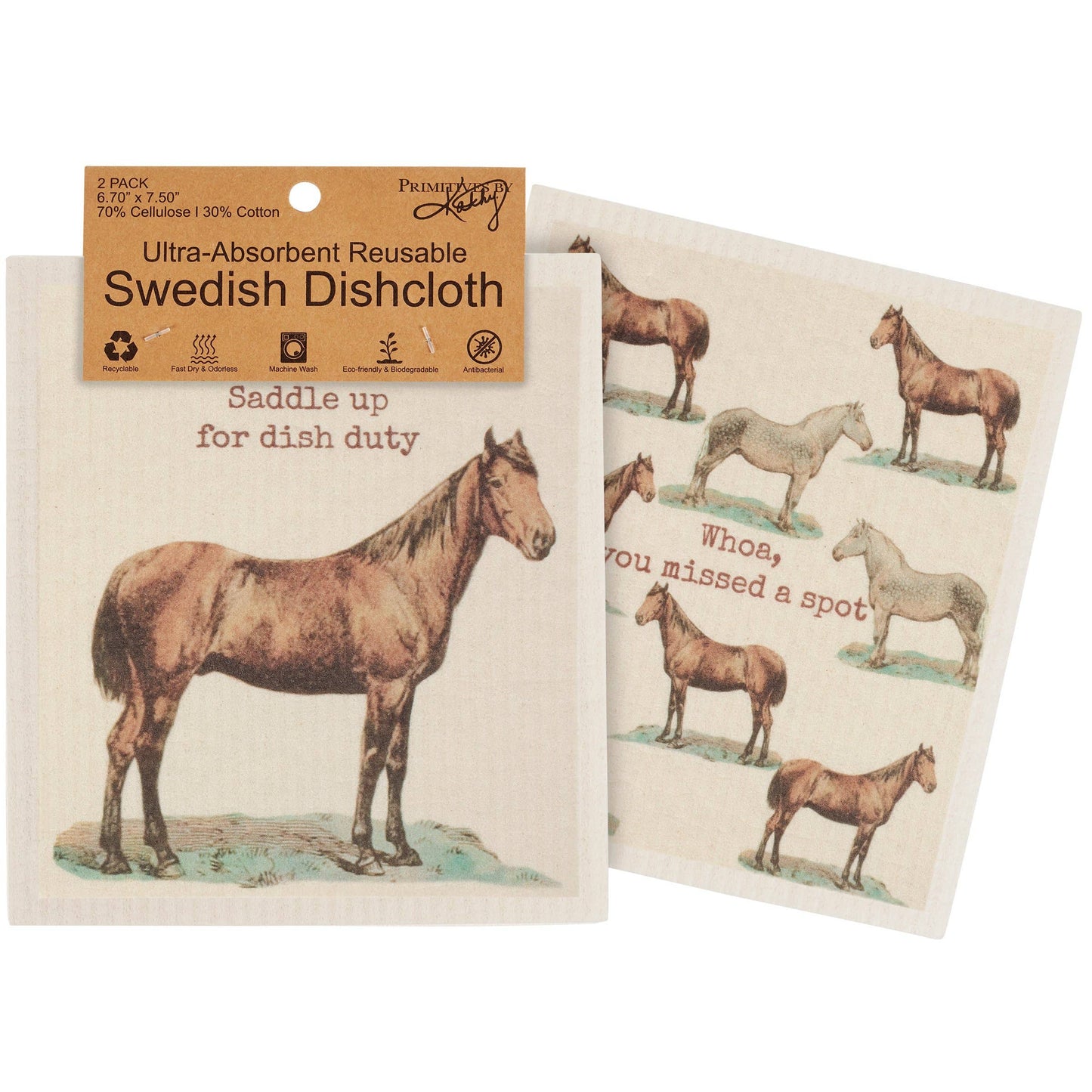Saddle Up For Dish Duty' Swedish Cloth Set