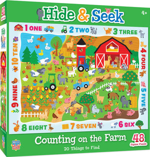 Hide & Seek - Counting on the Farm 48 Piece Puzzle