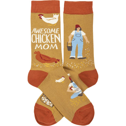 'Awesome Chicken Mom' Socks