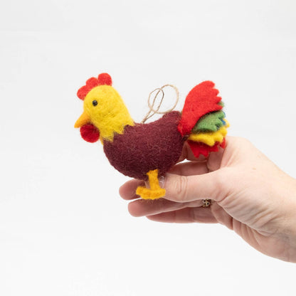 Felt Rooster Ornament