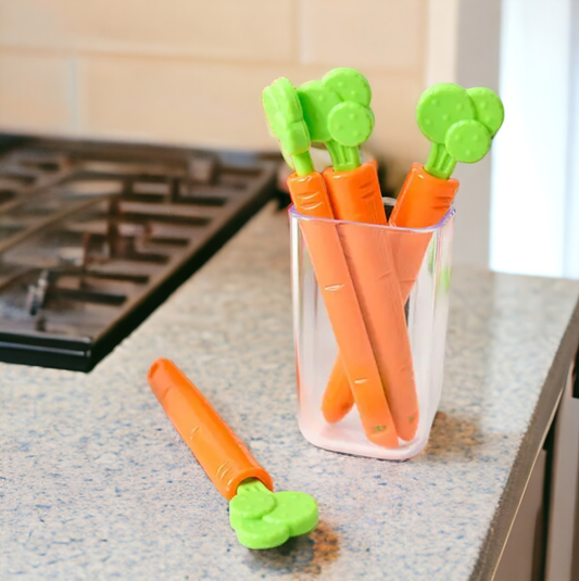 Carrot Bag Clips - Set of 5