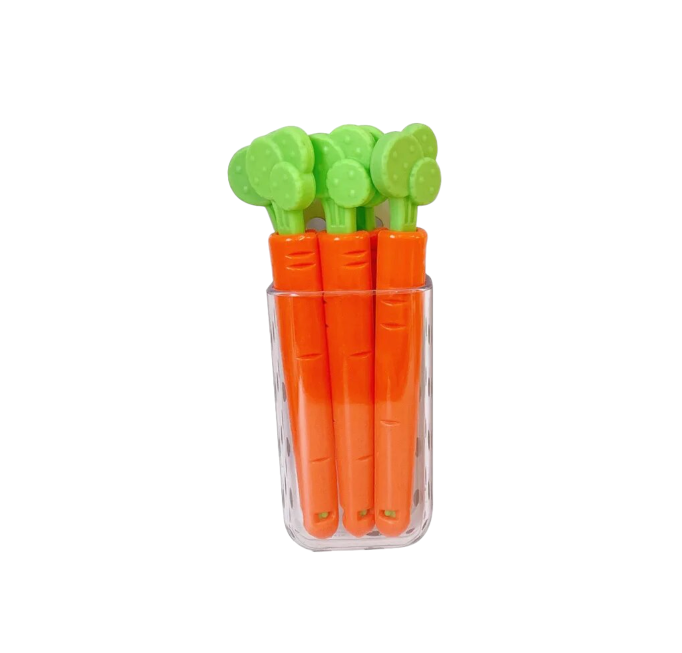 Carrot Bag Clips - Set of 5